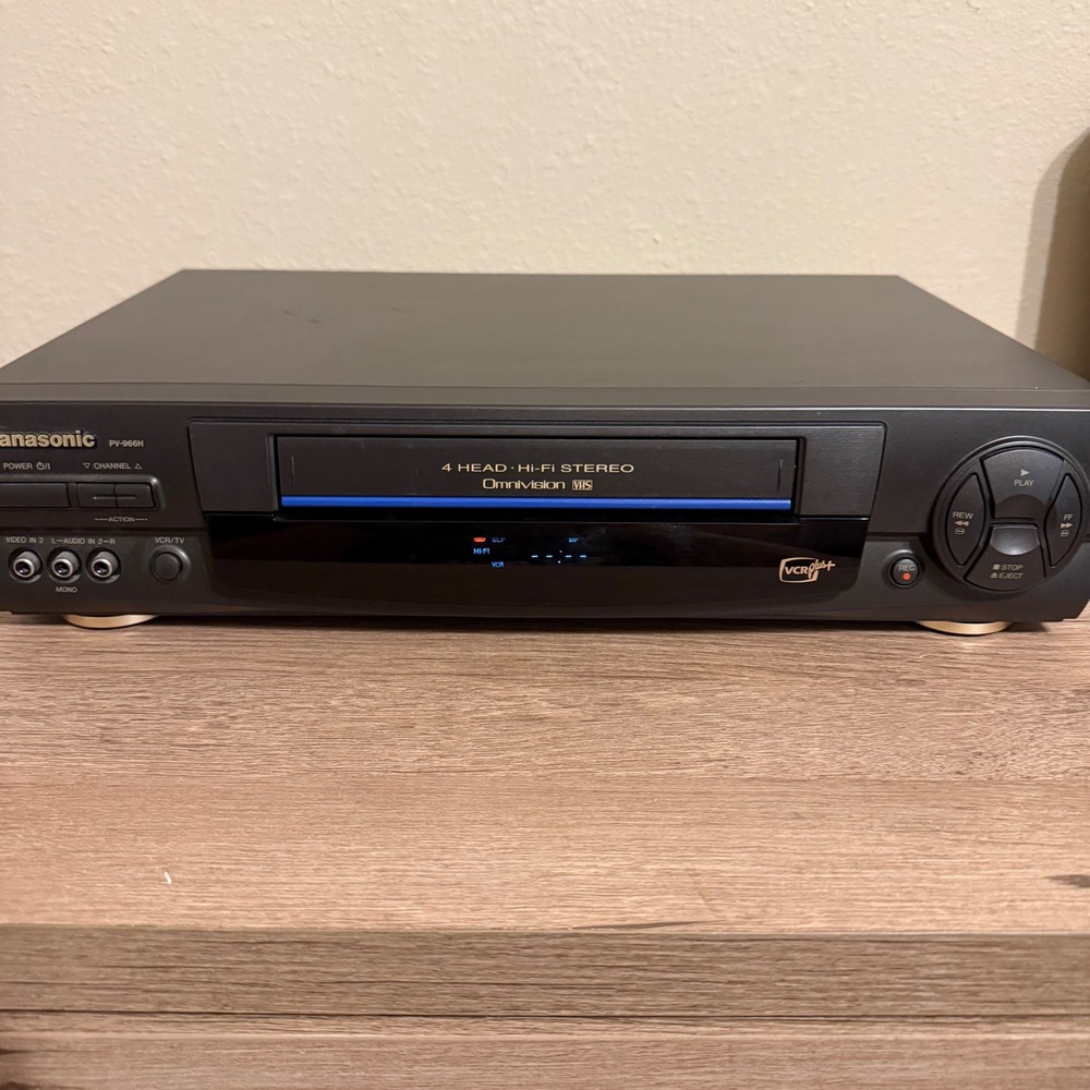 Panasonic PV-966H Omnivision 4 Head Hi-Fi Stereo VHS VCR Player Recorder Black